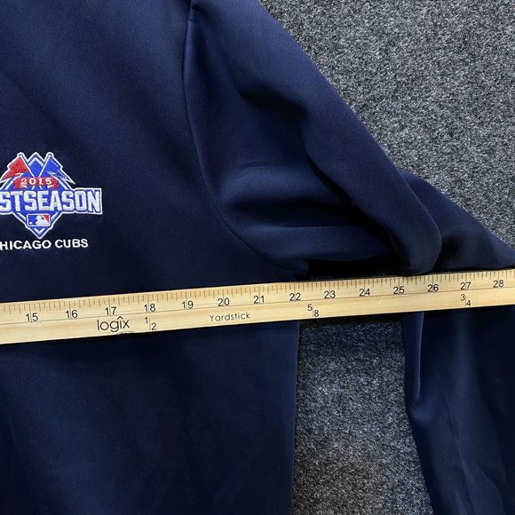 Chicago Cubs MLB Antigua Jacket Baseball 1/2 Zip Coat - Picture 4 of 7